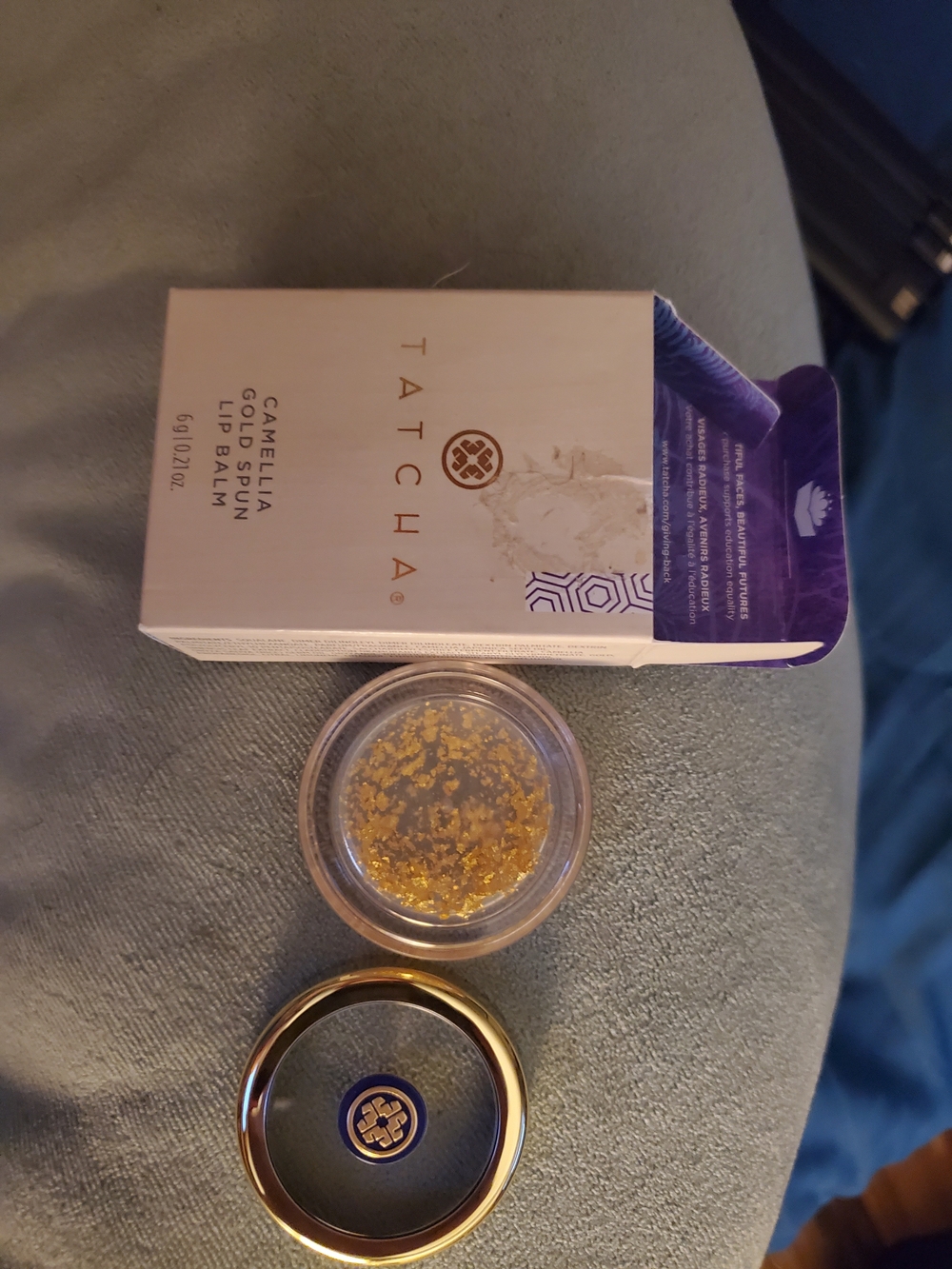 Tatcha Gold-Accented Lip Treatment - Gold Flakes in Clear Balm